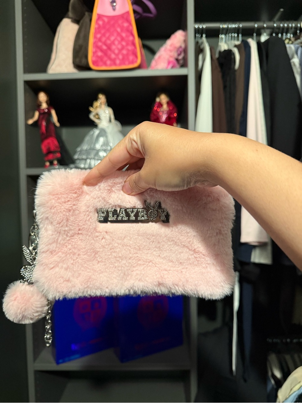 2/$40 💕 plush playboy wristlet/cluth